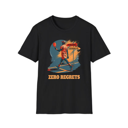 Zero Regrets Pickleball Shirt for Men — Funny Pickleball Gift — Men's Pickleball Tee