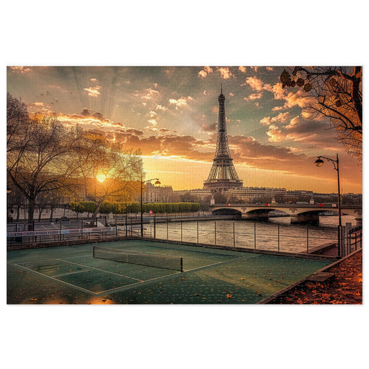 Pickleball Gifts — Paris Dream Court 1000 Piece Jigsaw Puzzle with Tin