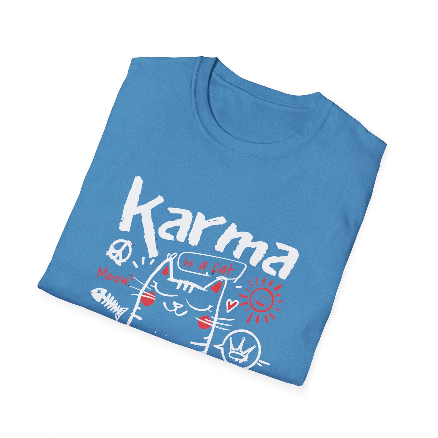 Karma Cat Shirt Funny Cat Tee Purring in Your Lap Humor Shirt Cute Cat Graphic Tee Pet Lover Gift