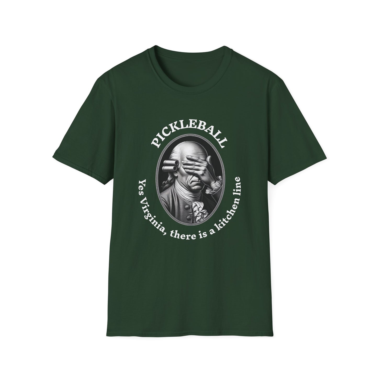 Yes Virginia, there is a kitchen line. Pickleball T-Shirt – Funny Pickleball Tee for Kitchen Violators