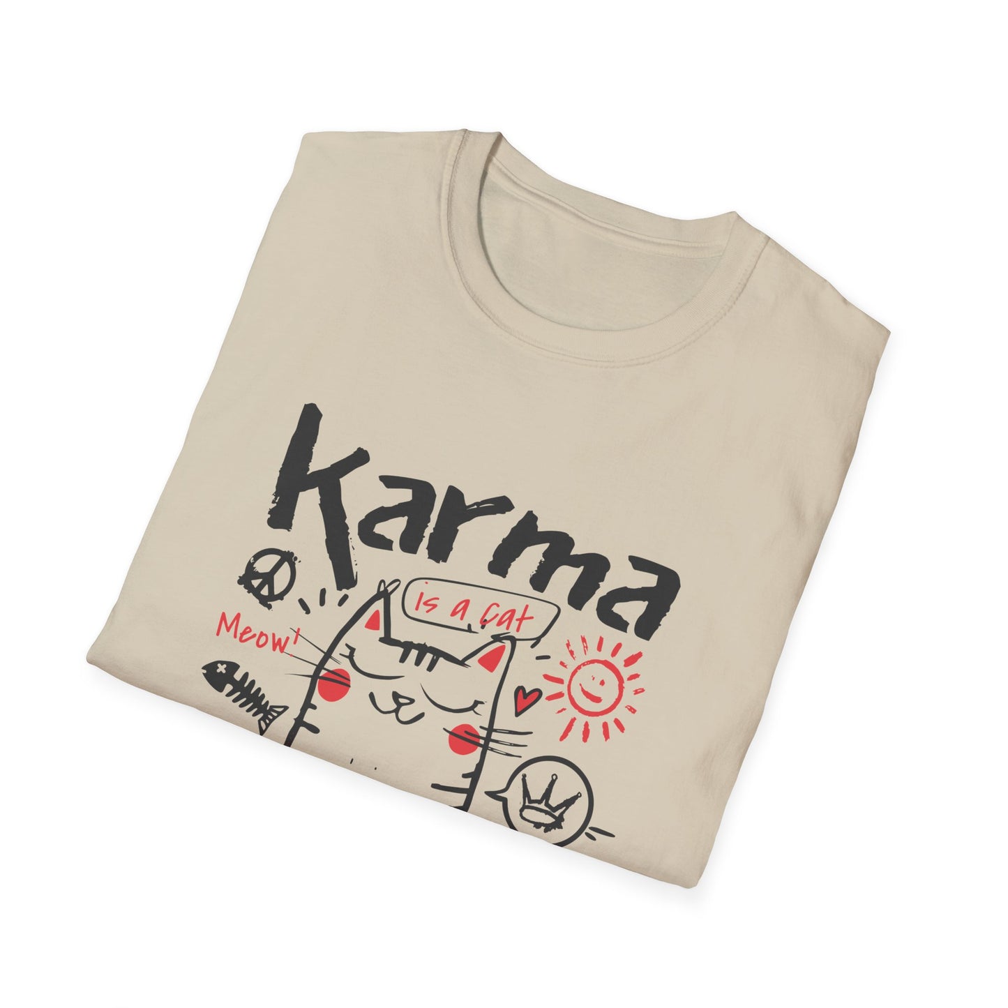 Karma Cat Shirt Funny Cat Tee Purring in Your Lap Humor Shirt Cute Cat Graphic Tee Pet Lover Gift