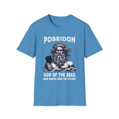 Poseidon Pickleball Shirt — God of the Seas, Mere Mortal Near the Kitchen