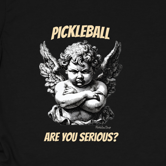 Funny Pickleball Shirt | Are You Serious | PickleTee Angry Cherub Tee