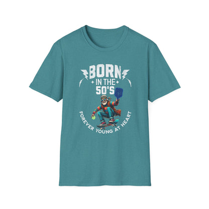 Born in the 50s Pickleball Shirt – Funny Retro Pickleball Tee – Senior Pickleball Player Gift – Vintage Pickleball Humor Shirt – Pickleball Grandpa Gift