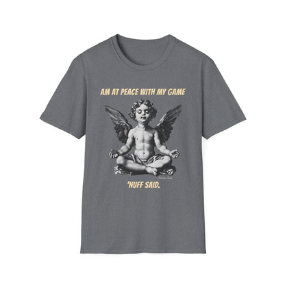 Funny Pickleball Shirt | At Peace With My Game | PickleTee Zen Cherub Tee