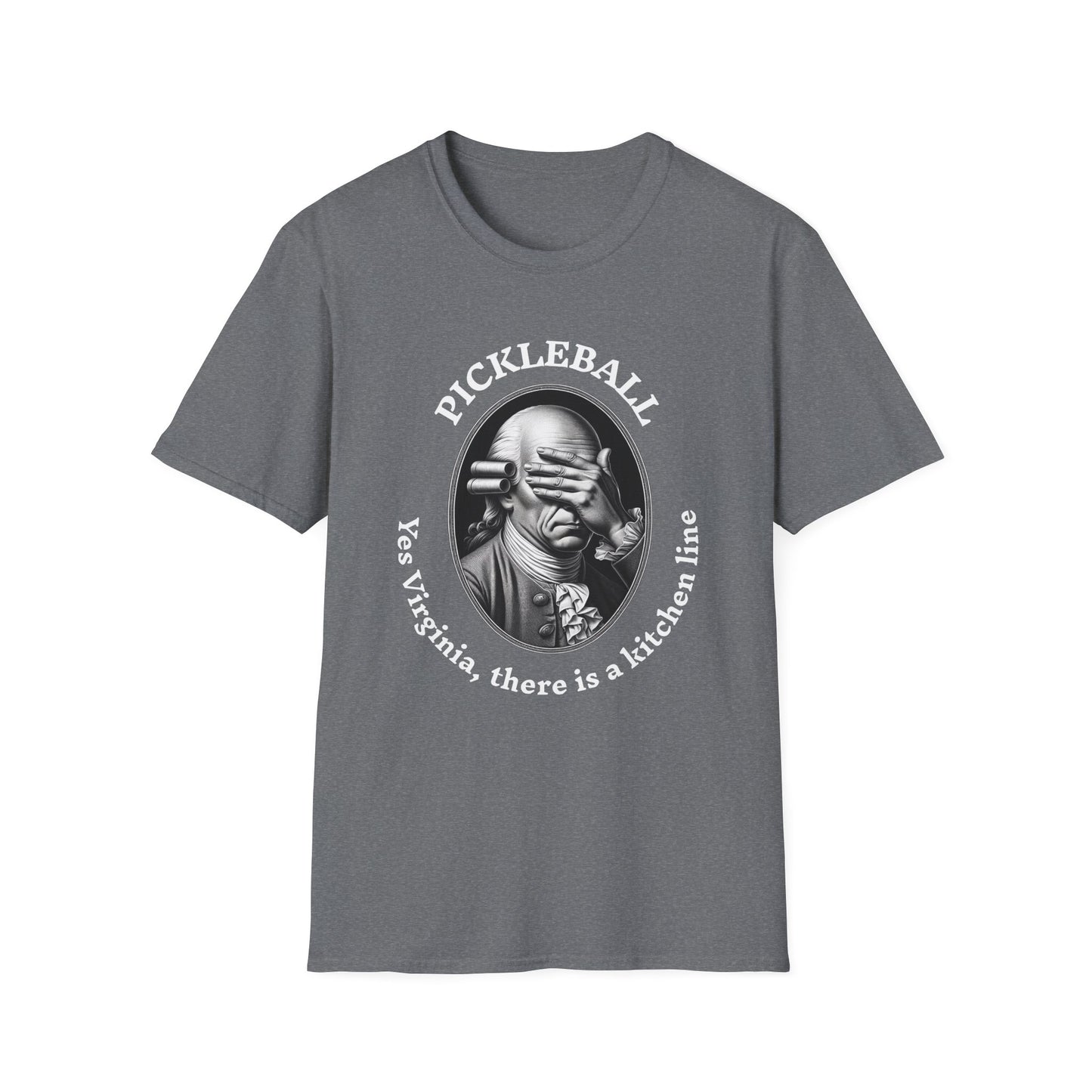 Yes Virginia, there is a kitchen line. Pickleball T-Shirt – Funny Pickleball Tee for Kitchen Violators