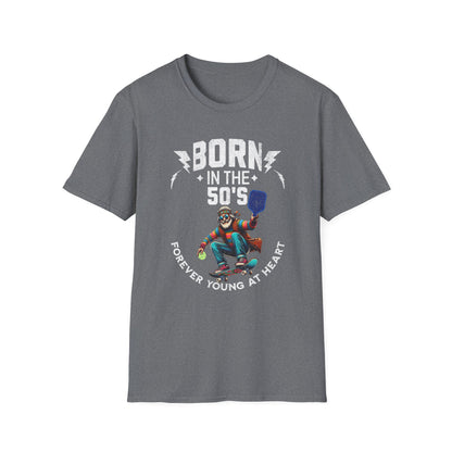 Born in the 50s Pickleball Shirt – Funny Retro Pickleball Tee – Senior Pickleball Player Gift – Vintage Pickleball Humor Shirt – Pickleball Grandpa Gift
