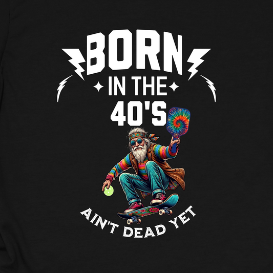 Born in the 40s Pickleball Shirt – Funny Retro Pickleball Tee – Senior Pickleball Player Gift – Vintage Pickleball Humor Shirt – Pickleball Grandpa Gift