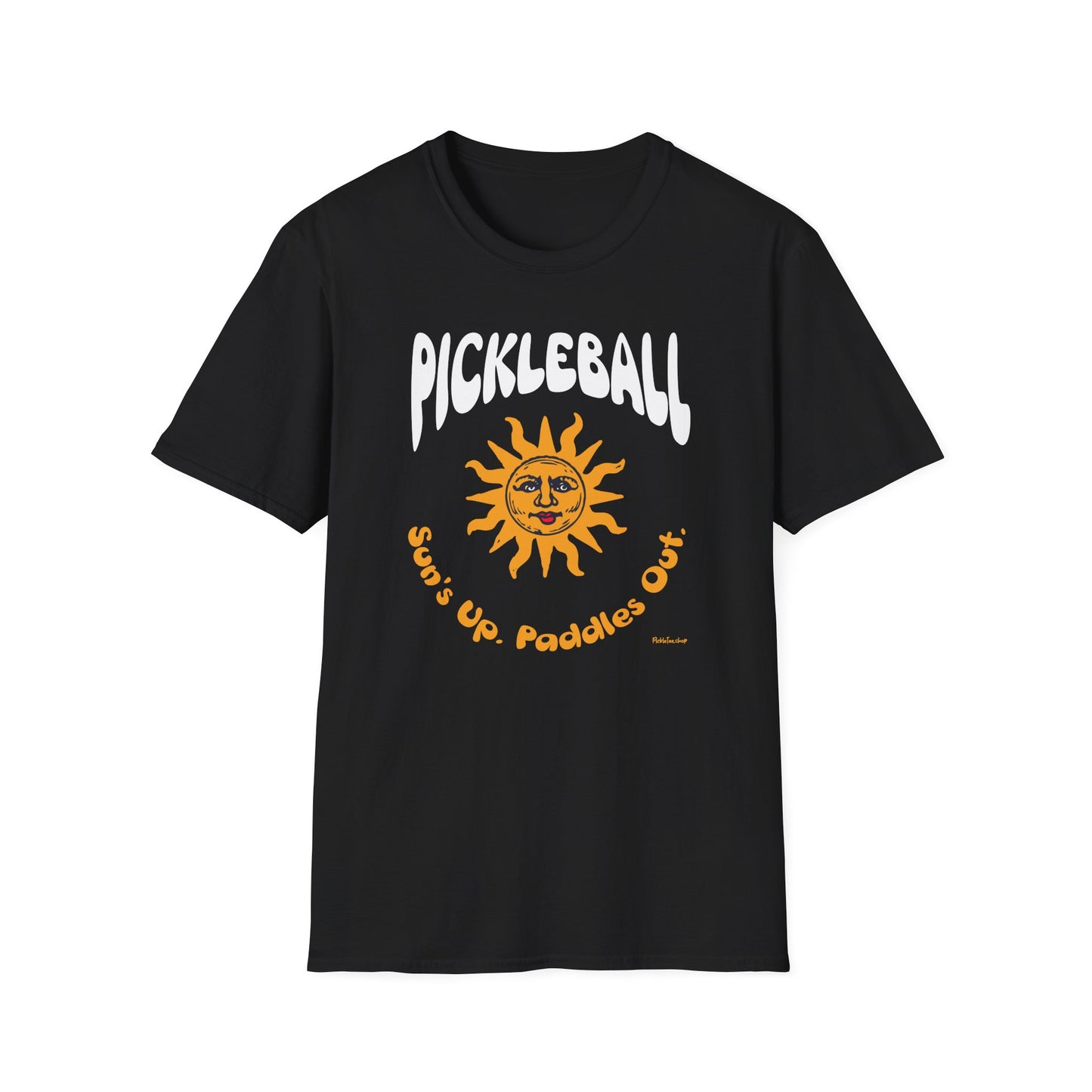 Sun's Up. Paddles Out! Pickleball T-Shirt – Funny Pickleball Tee for Early Morning Players