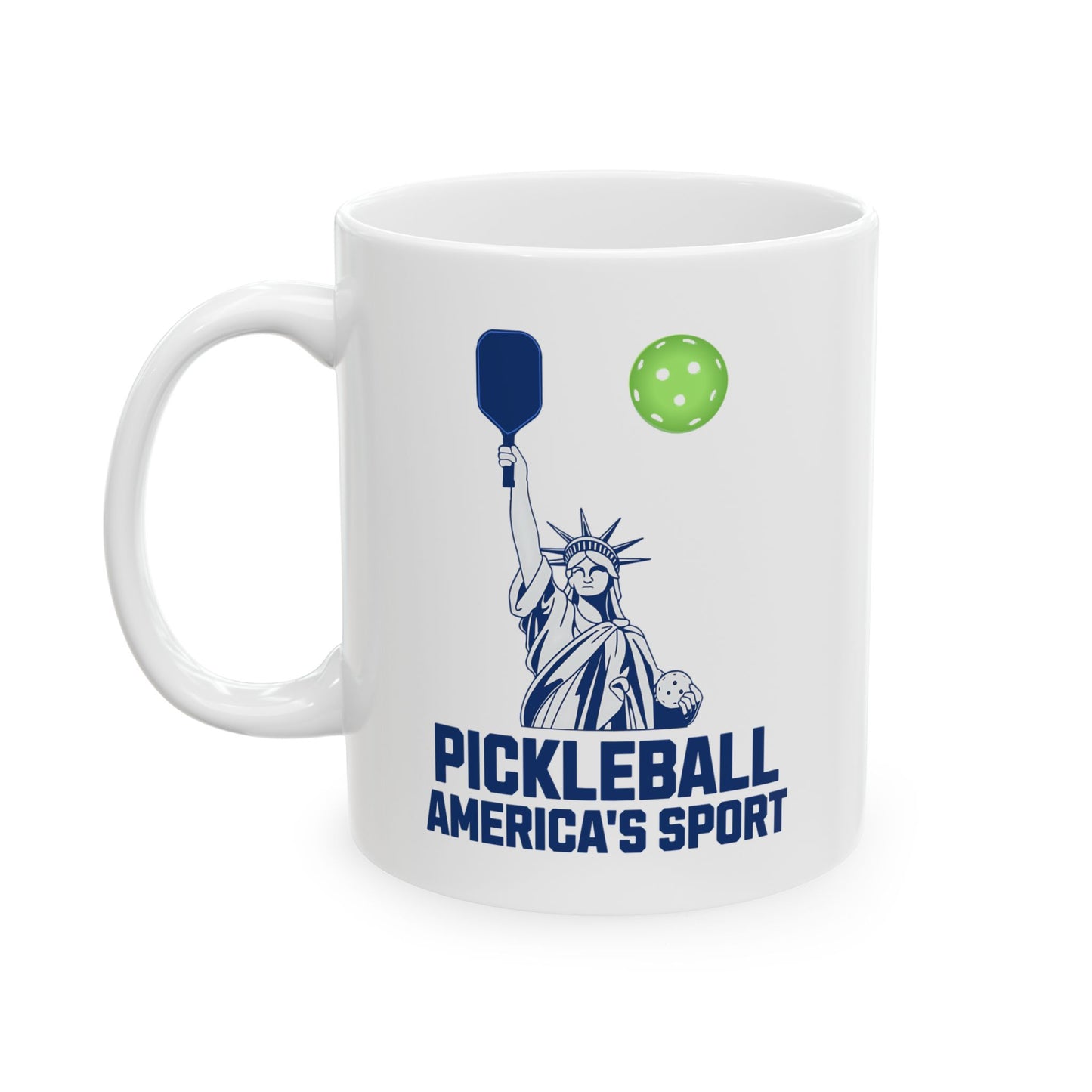 Pickleball Mug America’s Sport, Pickleball Gift Coffee Mug, Funny Pickleball Cup, Gift for Pickleball Player, Dad Grandpa Pickleball Mug