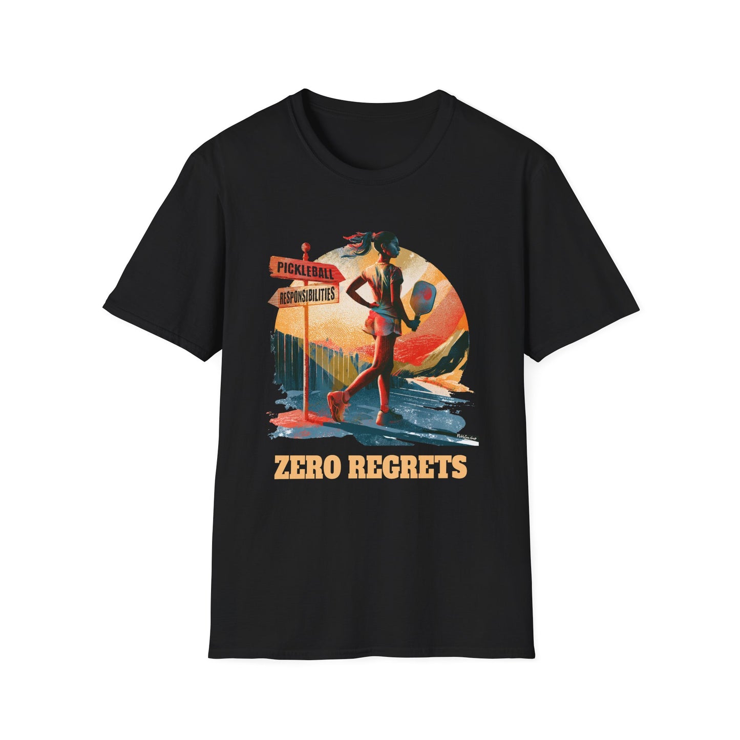 Zero Regrets Pickleball Shirt for Women — Funny Pickleball Gift — Women's Pickleball Tee