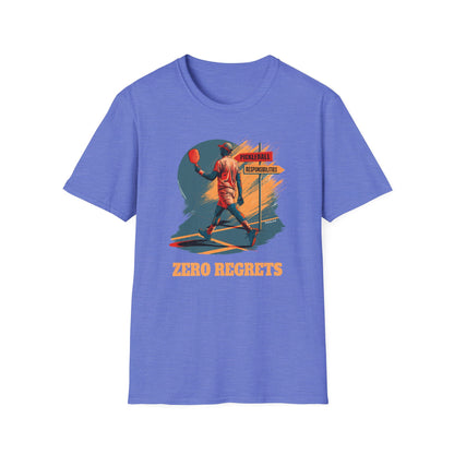 Zero Regrets Pickleball Shirt for Men — Funny Pickleball Gift — Men's Pickleball Tee