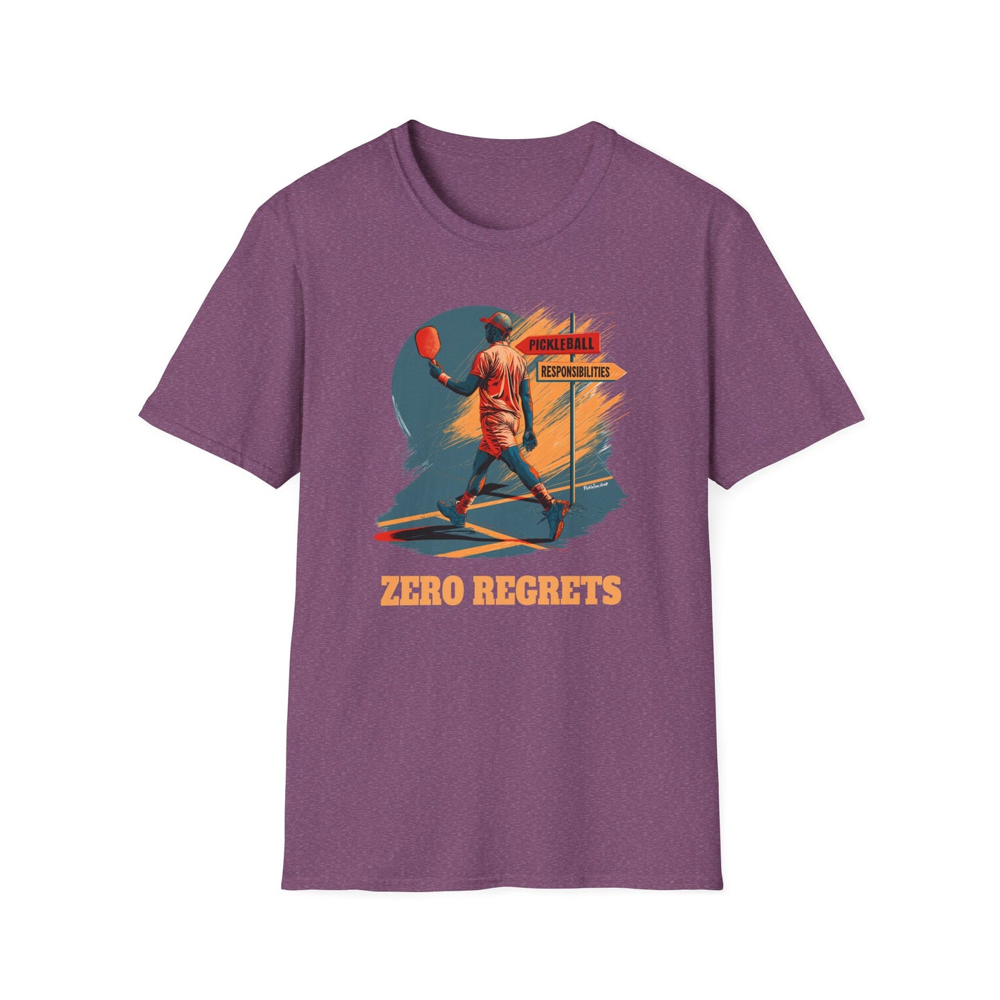 Zero Regrets Pickleball Shirt for Men — Funny Pickleball Gift — Men's Pickleball Tee
