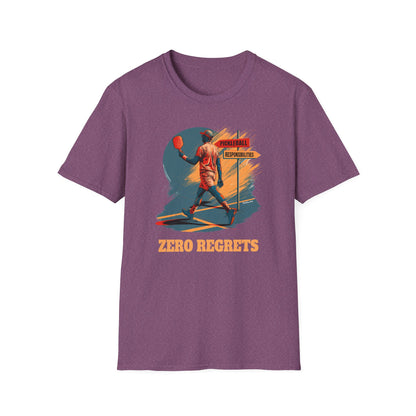Zero Regrets Pickleball Shirt for Men — Funny Pickleball Gift — Men's Pickleball Tee