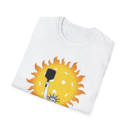 Pickleball America’s Sport Shirt, Patriotic Pickleball T-Shirt, USA Pickleball Tee, Statue of Liberty Pickleball Shirt, Gift for Pickleball Player