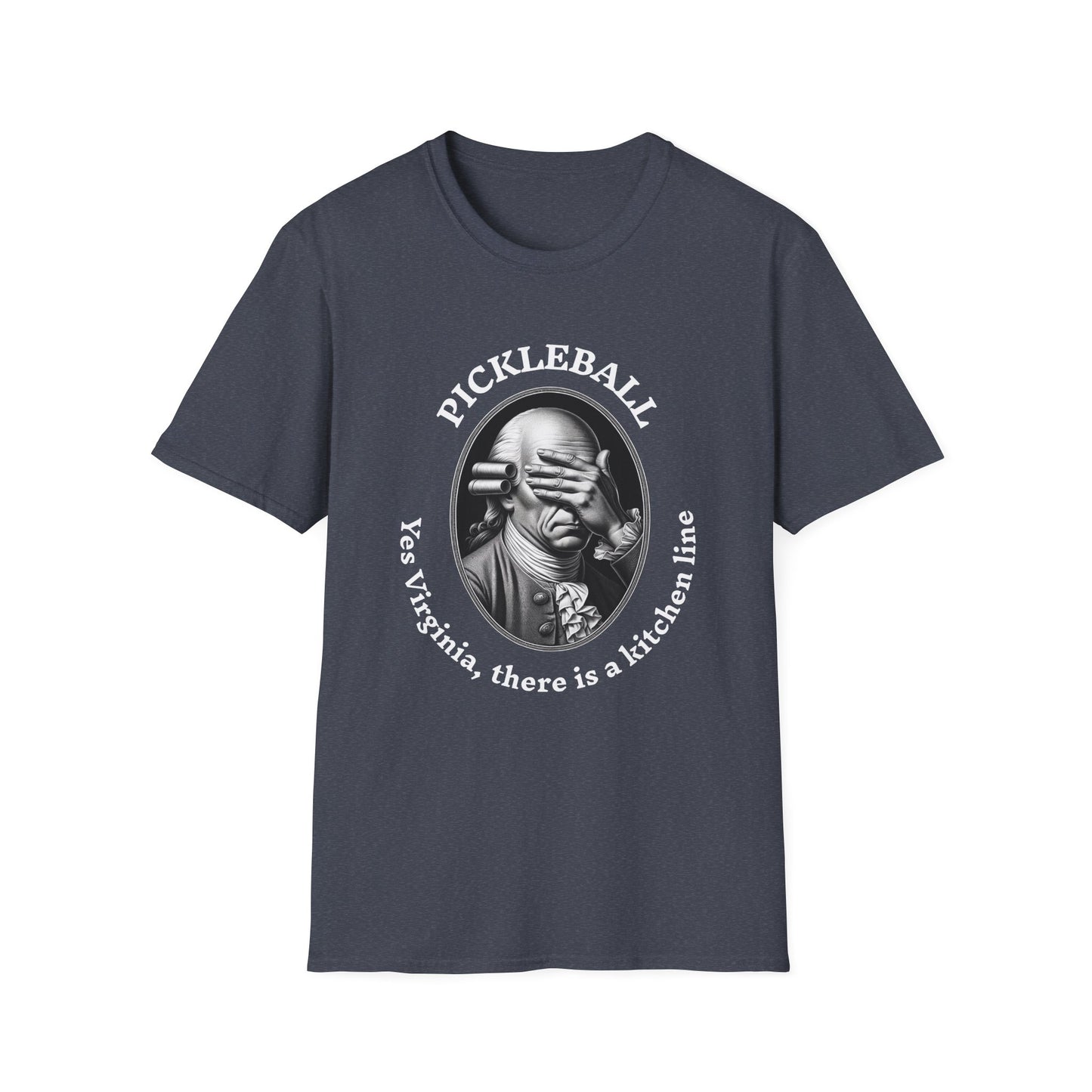 Yes Virginia, there is a kitchen line. Pickleball T-Shirt – Funny Pickleball Tee for Kitchen Violators
