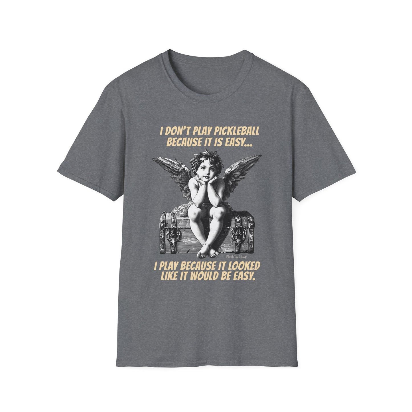 Funny Pickleball Shirt | Looked Like It Would Be Easy | PickleTee Cherub Tee