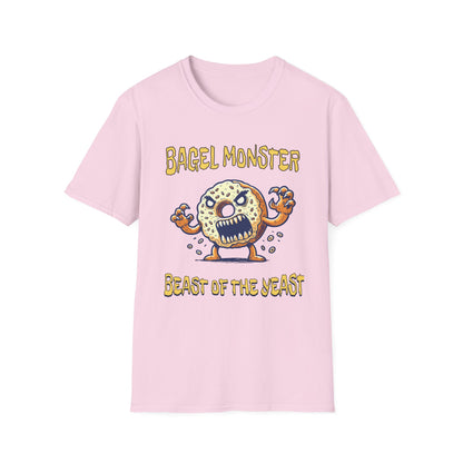 Bagel Monster Shirt Funny Food Tee Beast of the Yeast Bakery Humor Graphic T-Shirt