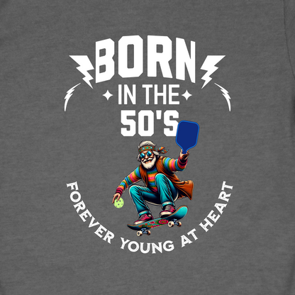 Born in the 50s Pickleball Shirt – Funny Retro Pickleball Tee – Senior Pickleball Player Gift – Vintage Pickleball Humor Shirt – Pickleball Grandpa Gift