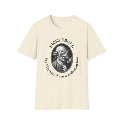 Yes Virginia, there is a kitchen line. Pickleball T-Shirt – Funny Pickleball Tee for Kitchen Violators
