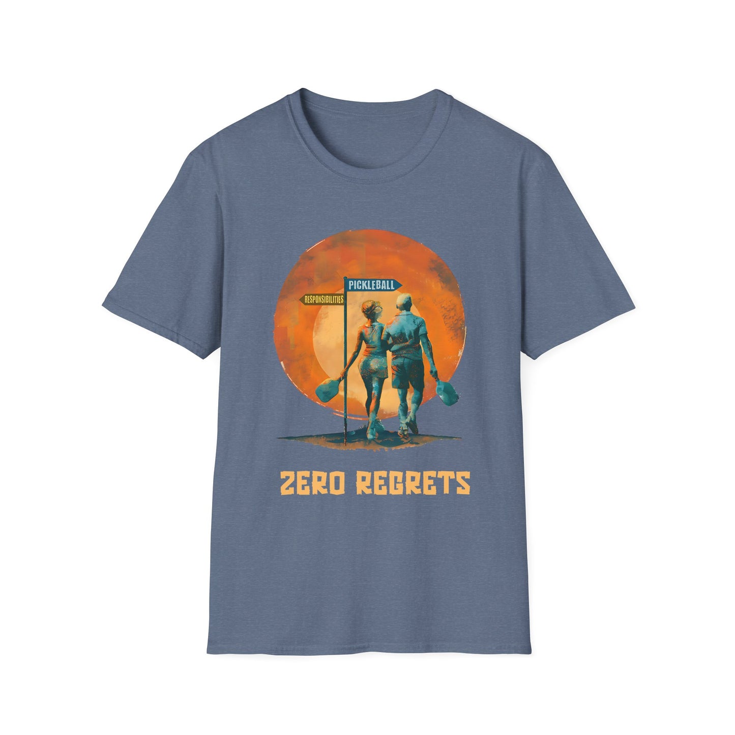 Zero Regrets Couples Pickleball Shirt — Pickleball Over Responsibilities