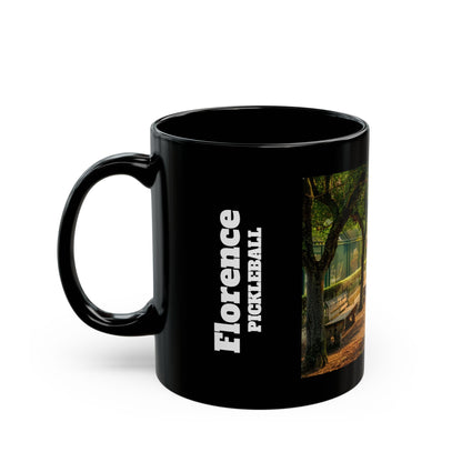 Pickleball Gifts — Florence Villa Dream Court Mug, Tuscan Garden & Cypress Trees