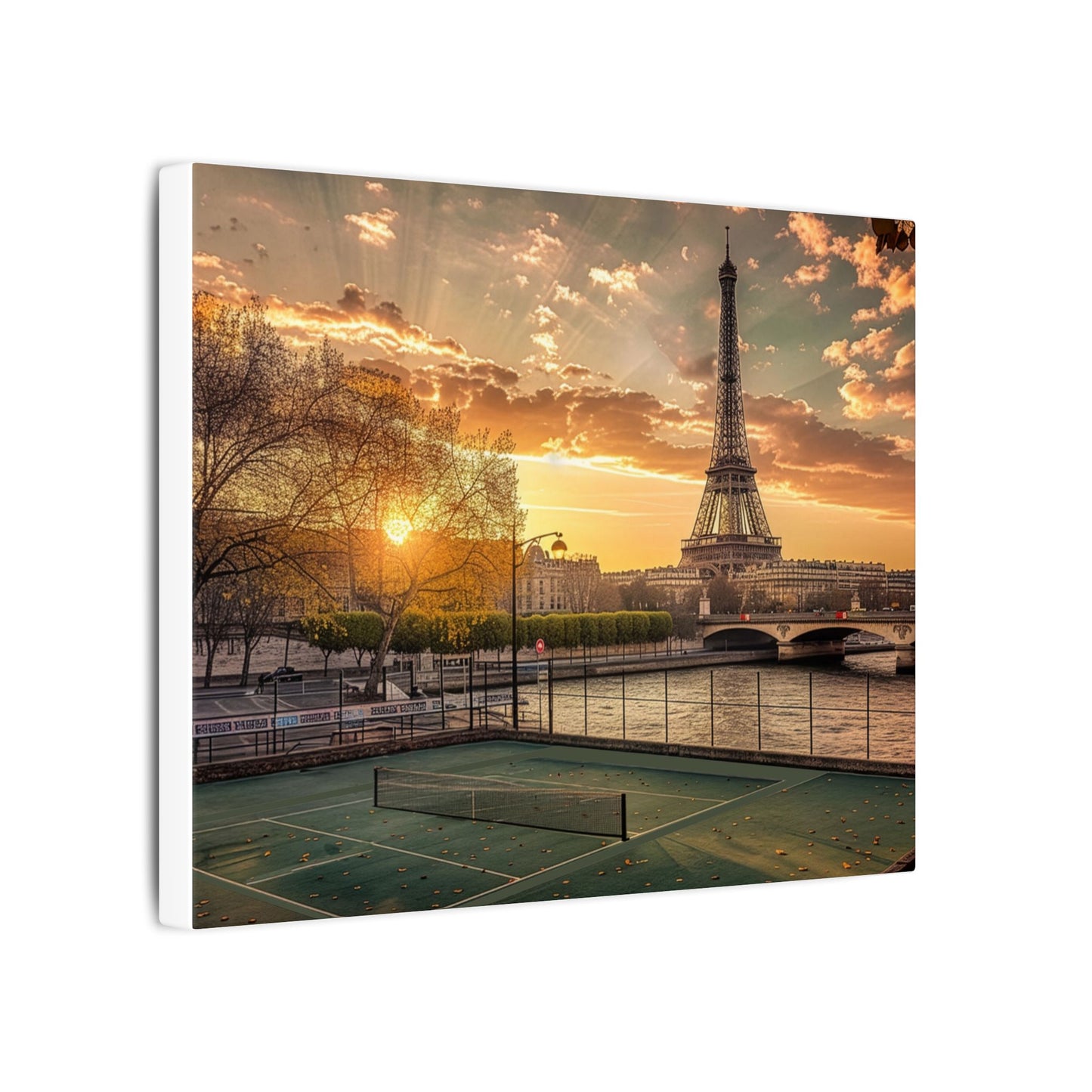 Eiffel Tower Sunrise Matte Canvas Wall Art