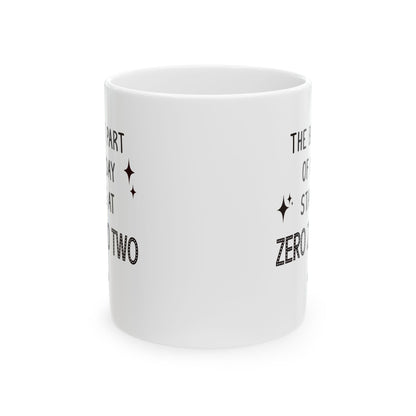 Funny Pickleball Coffee Mug. The Best Part of My Day Starts at Zero Zero Two. Funny Pickleball Player Gift