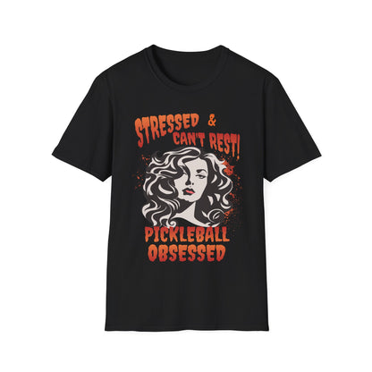 Stressed & Can't Rest.  Pickleball Tee.