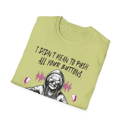 Push All Your Buttons Shirt Funny Retro Music Tee Vintage Humor Graphic T-Shirt