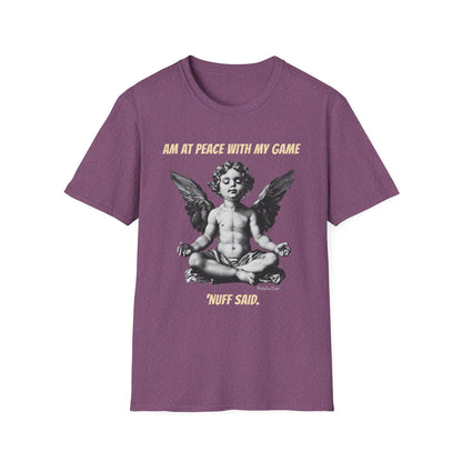 Funny Pickleball Shirt | At Peace With My Game | PickleTee Zen Cherub Tee