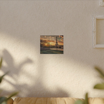Eiffel Tower Sunrise Matte Canvas Wall Art