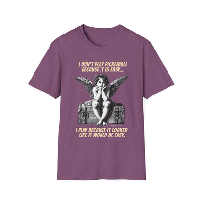 Funny Pickleball Shirt | Looked Like It Would Be Easy | PickleTee Cherub Tee