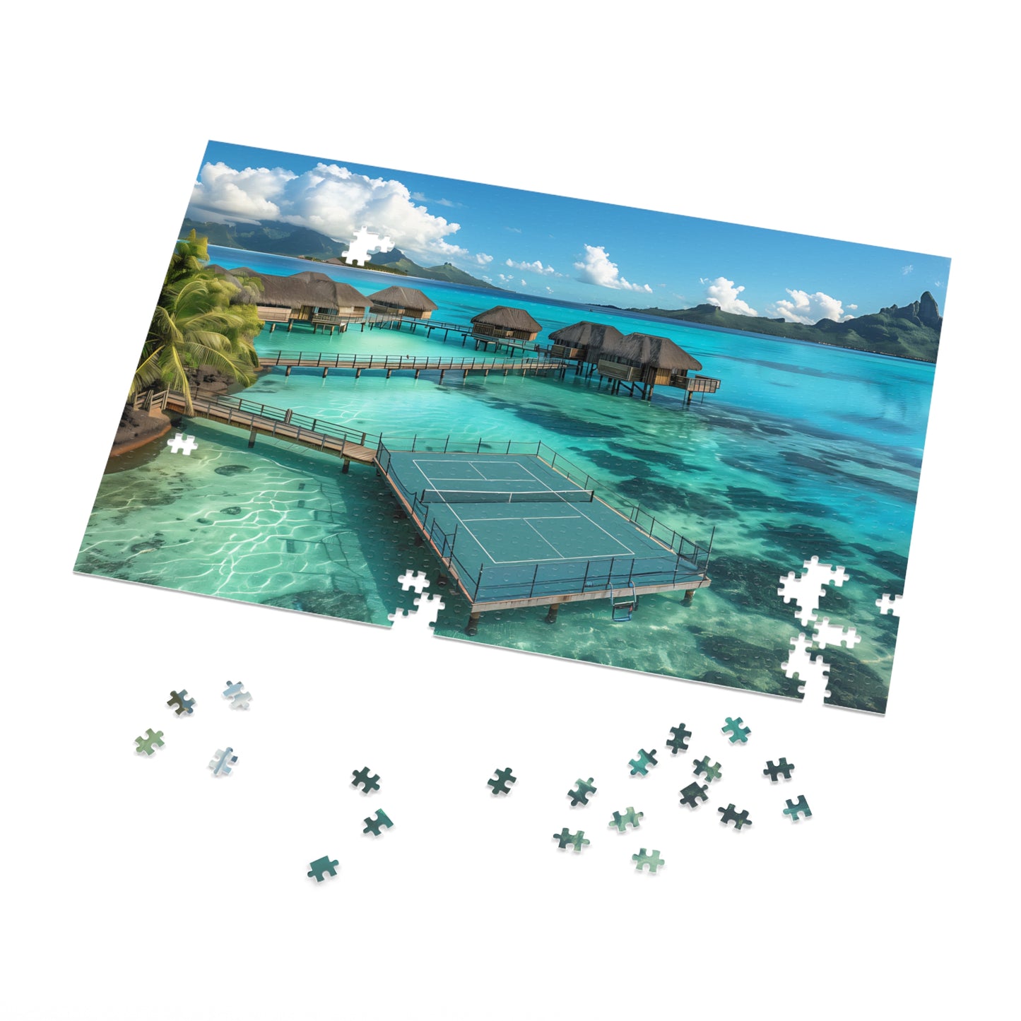 Copy of Bora Bora Pickleball Jigsaw Puzzle with Tin