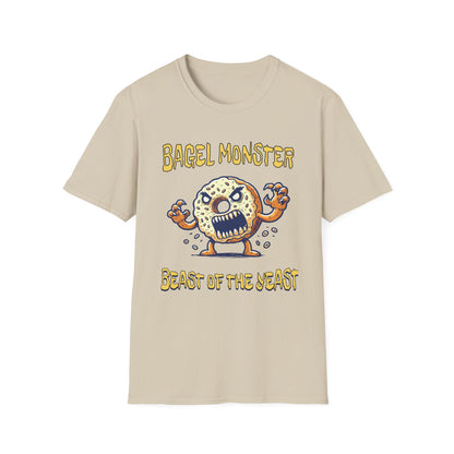 Bagel Monster Shirt Funny Food Tee Beast of the Yeast Bakery Humor Graphic T-Shirt