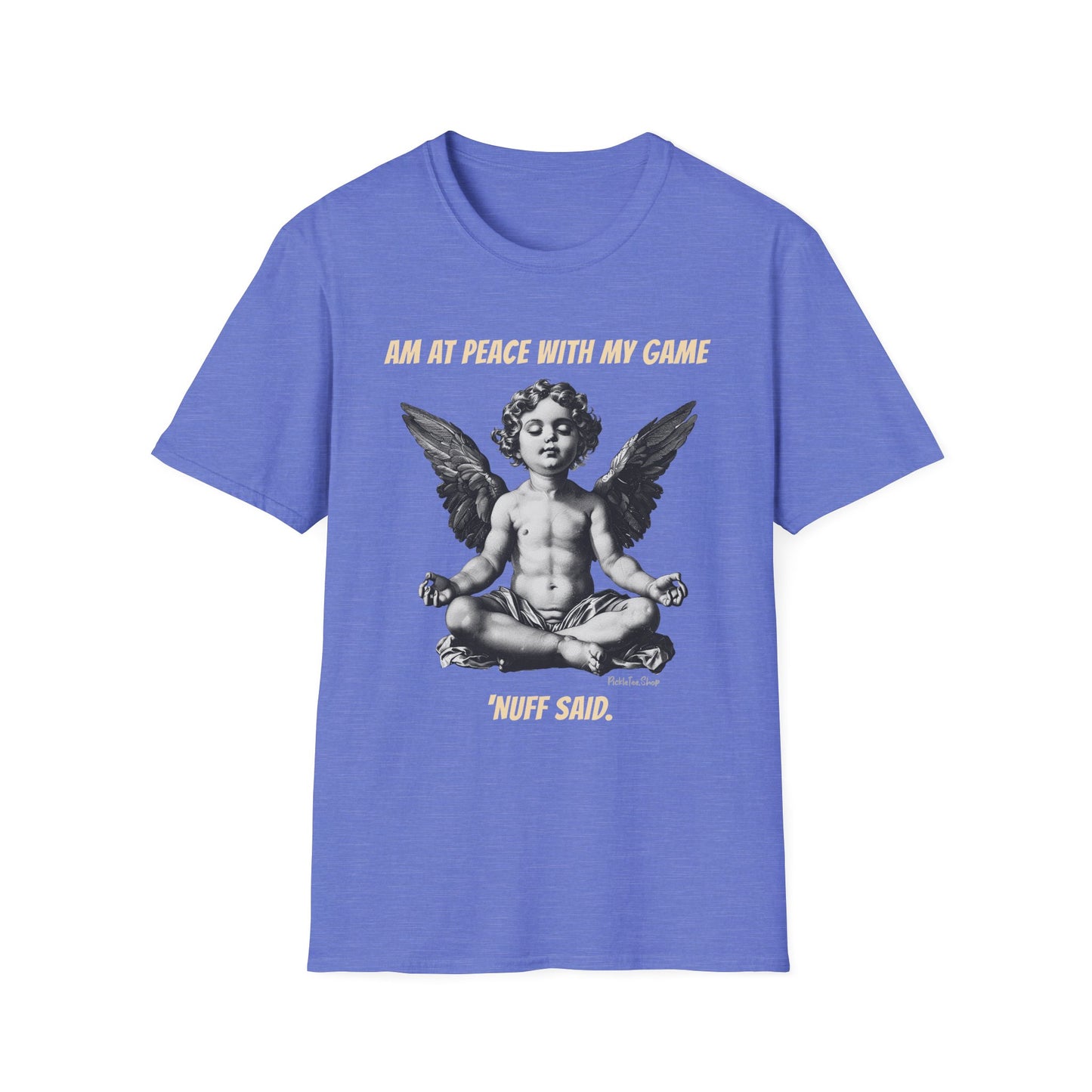 Funny Pickleball Shirt | At Peace With My Game | PickleTee Zen Cherub Tee