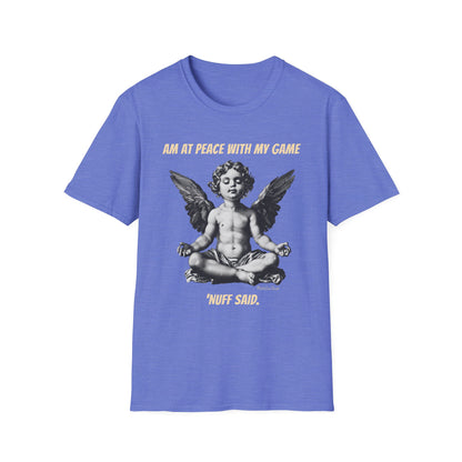 Funny Pickleball Shirt | At Peace With My Game | PickleTee Zen Cherub Tee