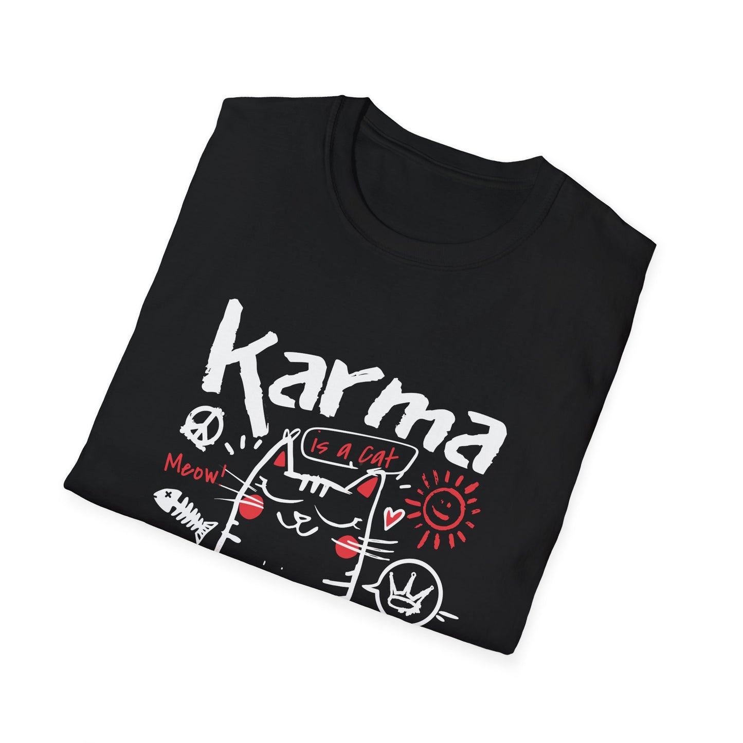 Karma Cat Shirt Funny Cat Tee Purring in Your Lap Humor Shirt Cute Cat Graphic Tee Pet Lover Gift