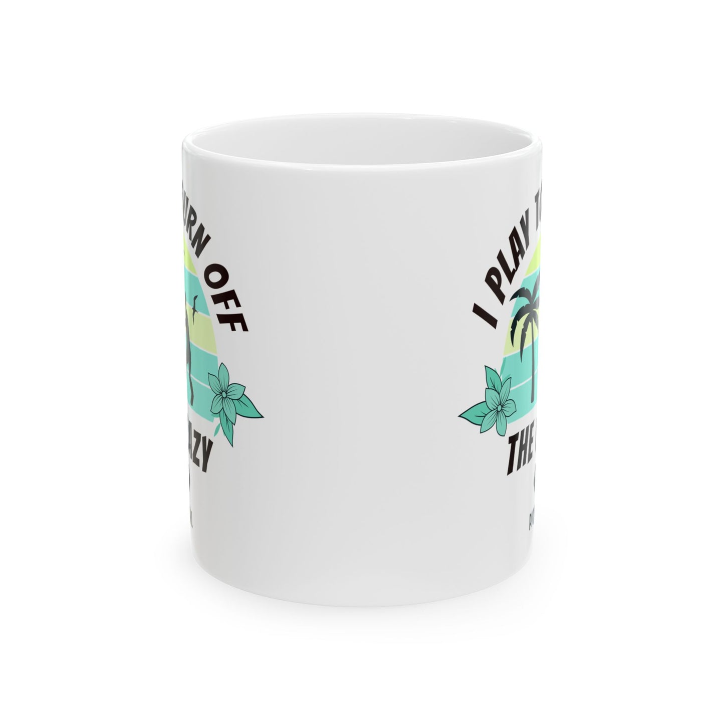 Funny Pickleball Coffee Mug – I Play To Burn Off The Crazy – Pickleball Player Gift