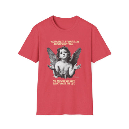 Funny Pickleball Shirt For Men | Wife Didn't Make The Cut | PickleTee Cherub Tee
