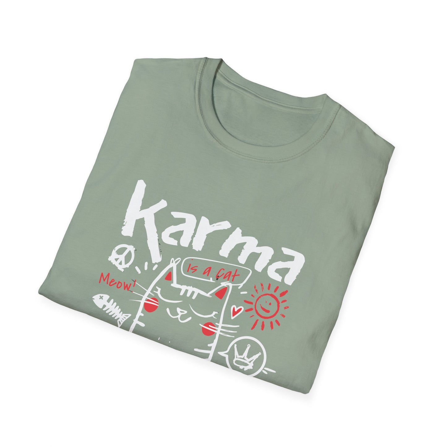 Karma Cat Shirt Funny Cat Tee Purring in Your Lap Humor Shirt Cute Cat Graphic Tee Pet Lover Gift