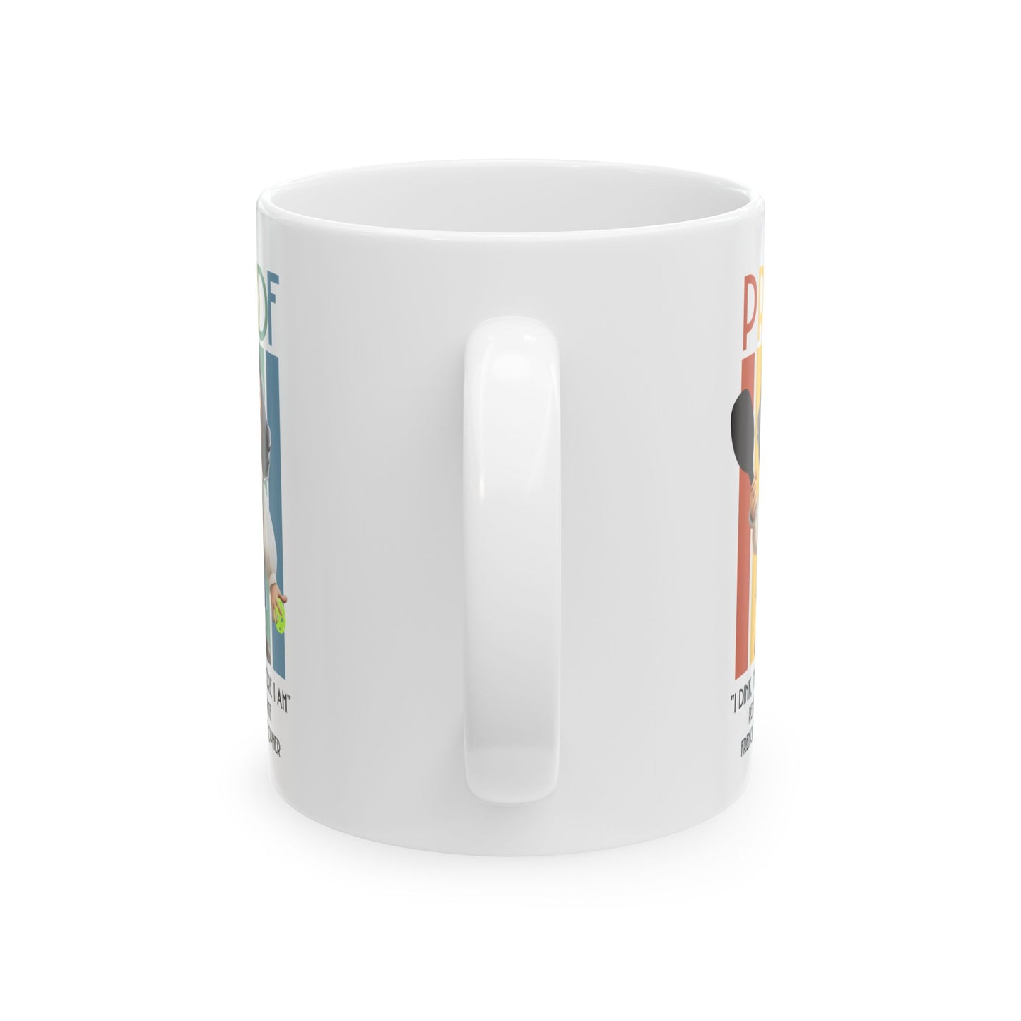Funny Pickleball Coffee Mug. Proof: I Dink Therefore I am. Pickleball Player Gift