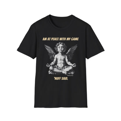 Funny Pickleball Shirt | At Peace With My Game | PickleTee Zen Cherub Tee