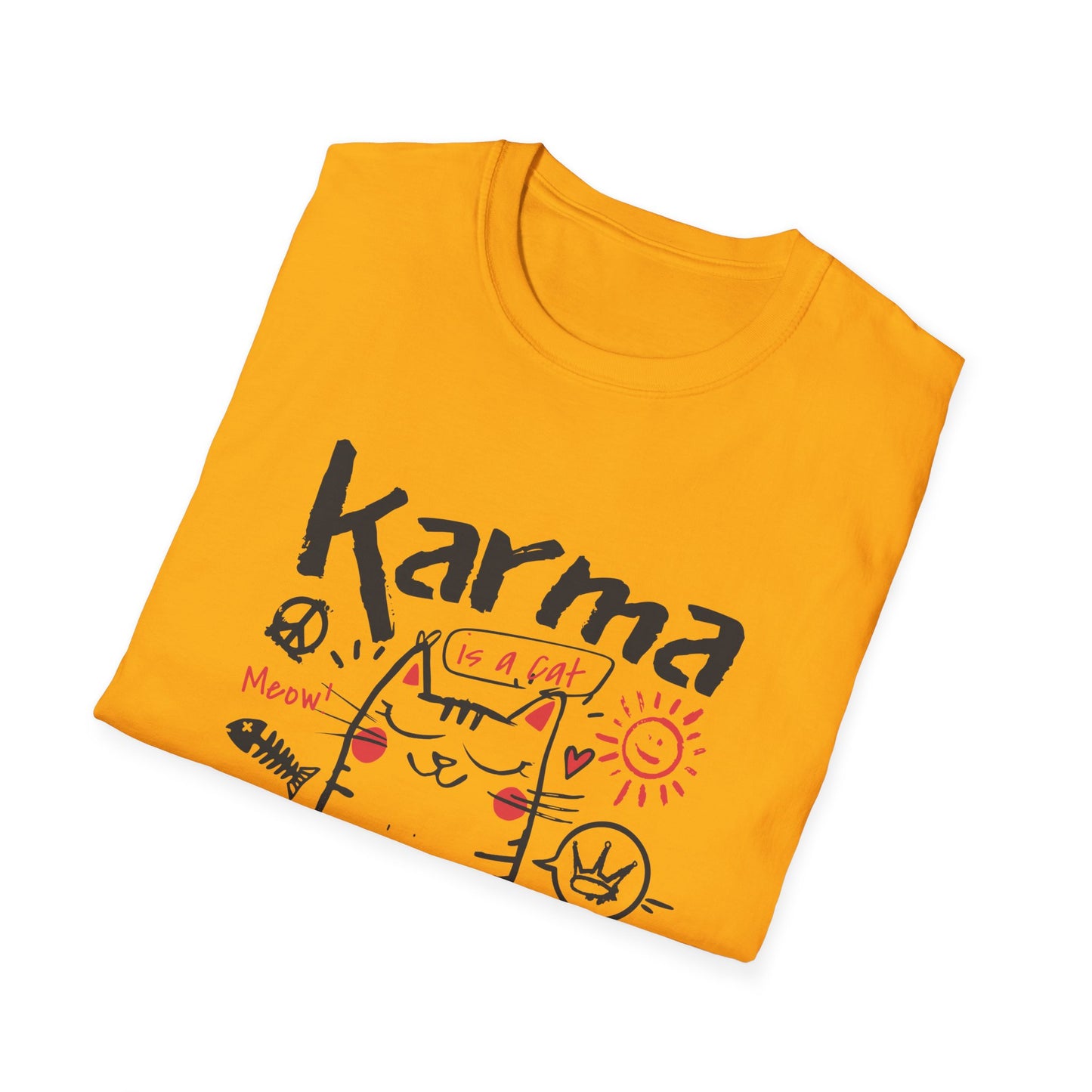 Karma Cat Shirt Funny Cat Tee Purring in Your Lap Humor Shirt Cute Cat Graphic Tee Pet Lover Gift