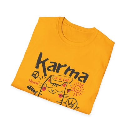 Karma Cat Shirt Funny Cat Tee Purring in Your Lap Humor Shirt Cute Cat Graphic Tee Pet Lover Gift