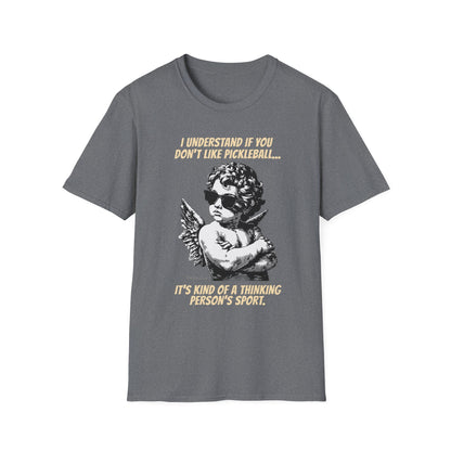 Funny Pickleball Shirt | Thinking Person's Sport | PickleTee Cherub Tee