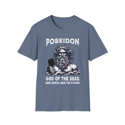 Poseidon Pickleball Shirt — God of the Seas, Mere Mortal Near the Kitchen