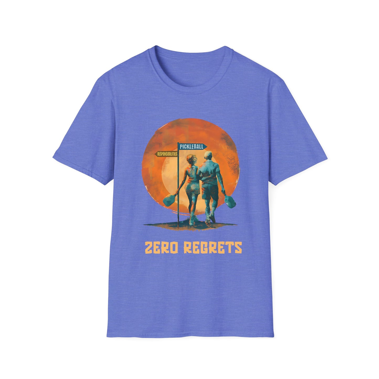 Zero Regrets Couples Pickleball Shirt — Pickleball Over Responsibilities