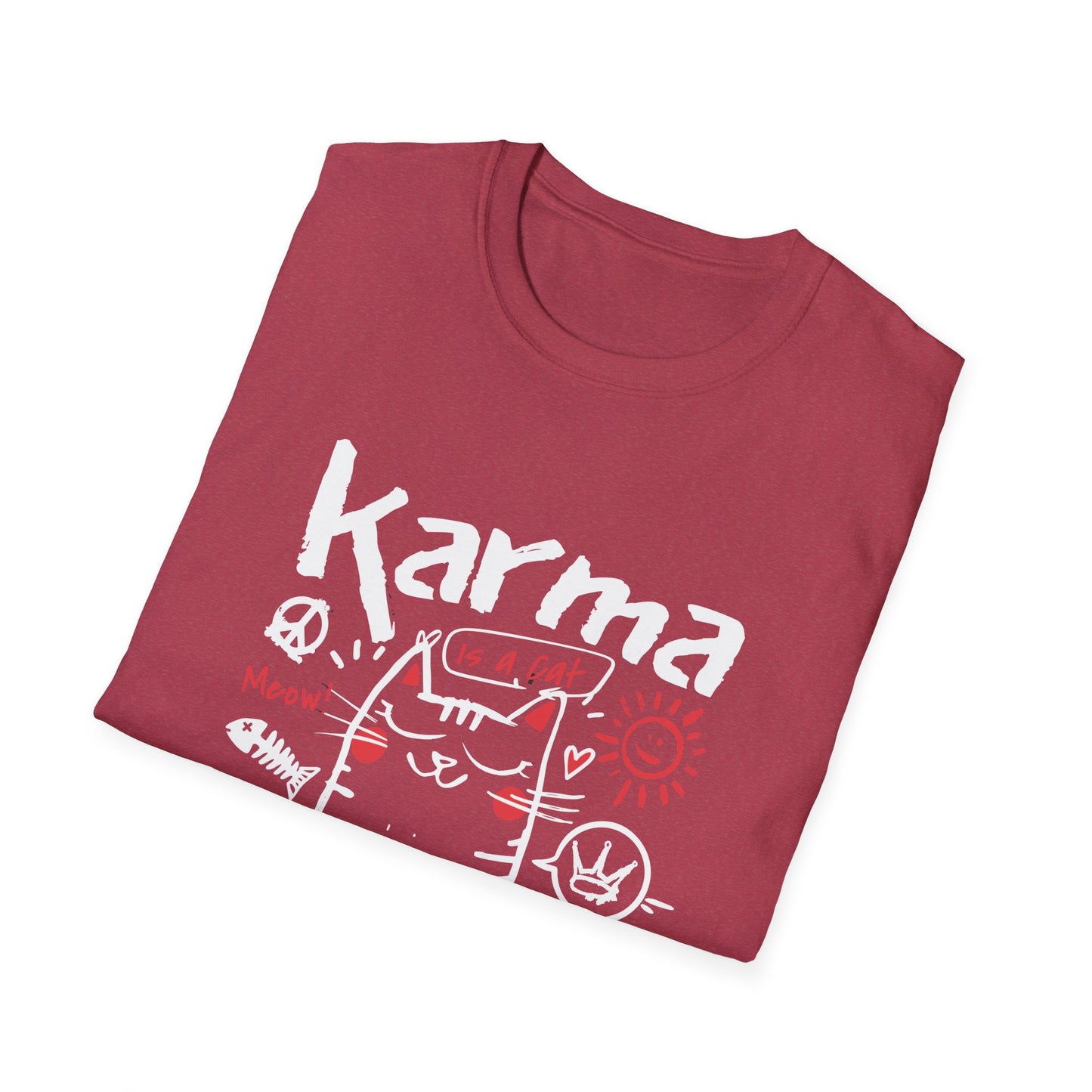 Karma Cat Shirt Funny Cat Tee Purring in Your Lap Humor Shirt Cute Cat Graphic Tee Pet Lover Gift
