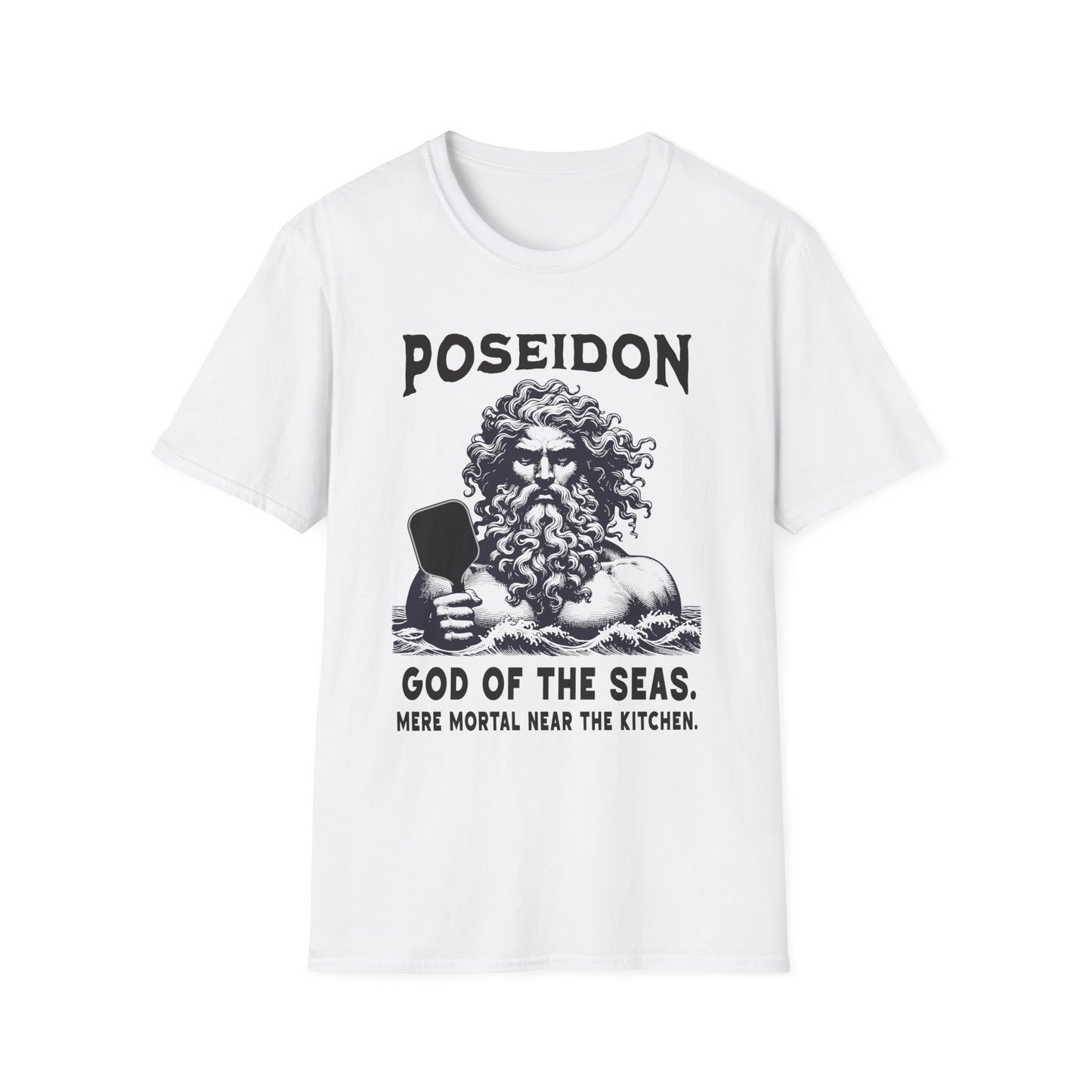 Poseidon Pickleball Shirt — God of the Seas, Mere Mortal Near the Kitchen